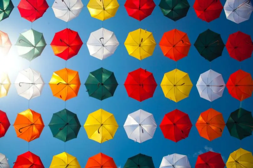 colored umbrella