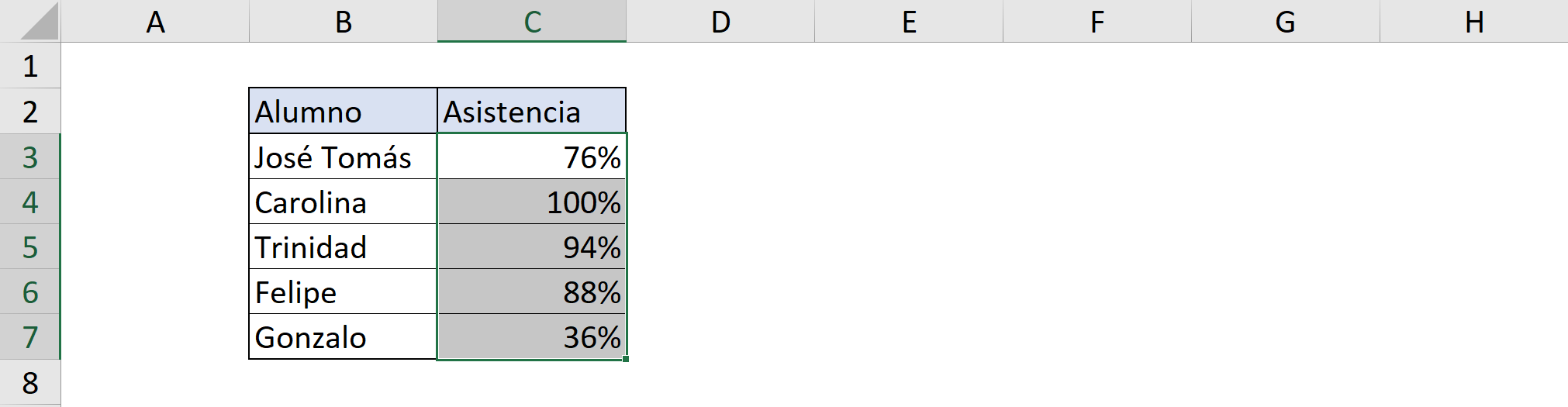 Ejemplo 3 Rango Dinámico en VBA de Excel