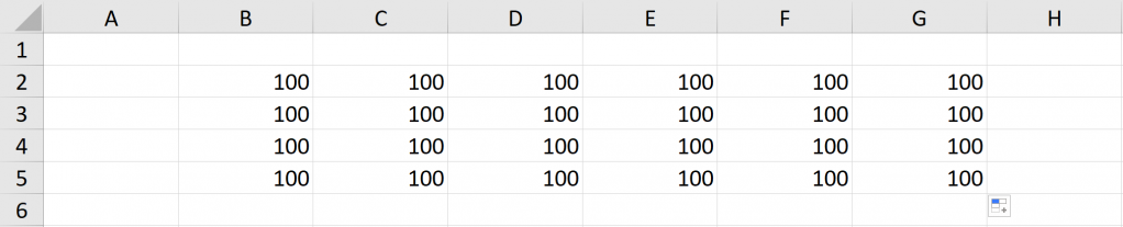 Comienzo ejemplo 2 rango filas y columnas en VBA de Excel
