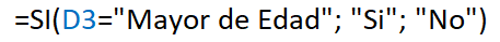 Illustrates what the Excel IF function formula looks like. Shows the syntax of the IF function.