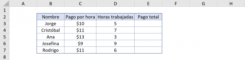 First example relative references Excel