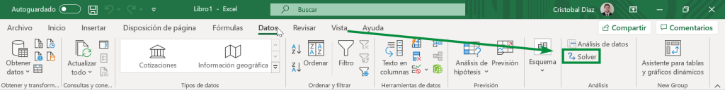 Excel excel Solver tool maximize activate add-in activated
