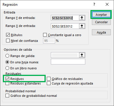 analisis de regresion en excel regresion en excel regresion analisis de residuos en excel