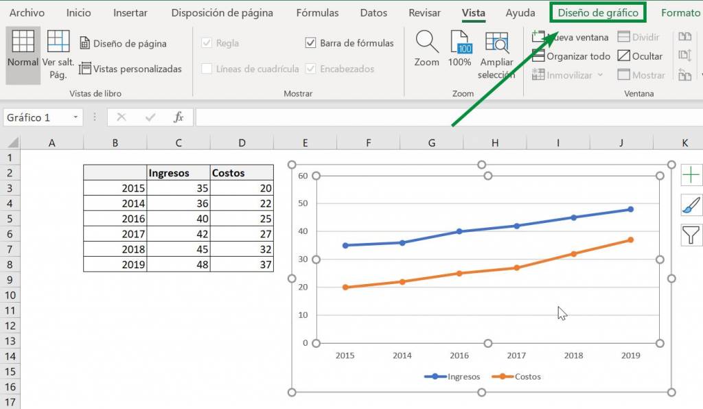 Excel excel tools charts line graph design