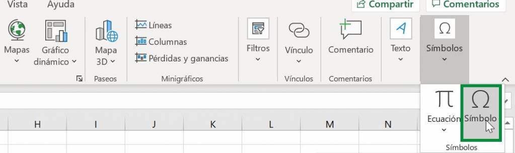 Excel symbols