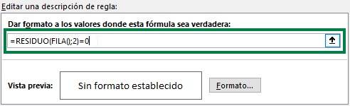 Formato para filas alternas