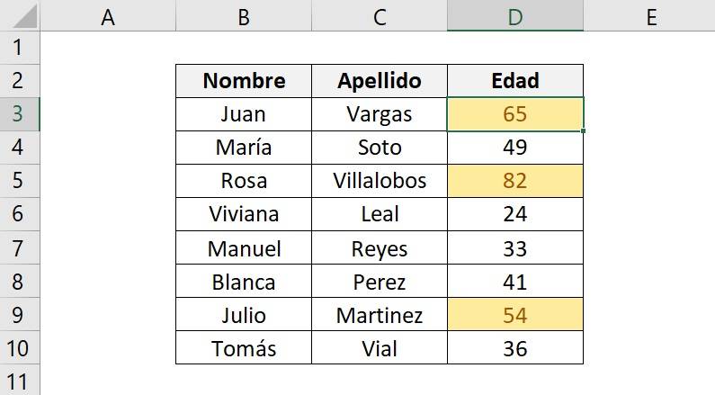 Qué pasa con el formato condicional de excel con la forma de regla para resaltar celdas en la forma mayor que si cambiamos el valor de una celda.