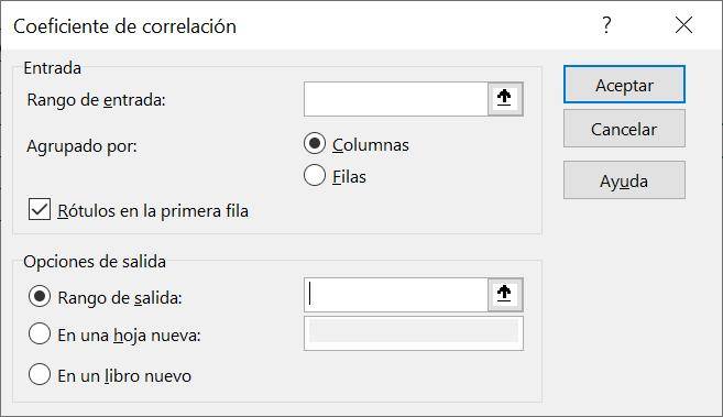 Excel excel correlación herramienta ejemplo forma 2 análisis de datos ventana coeficiente