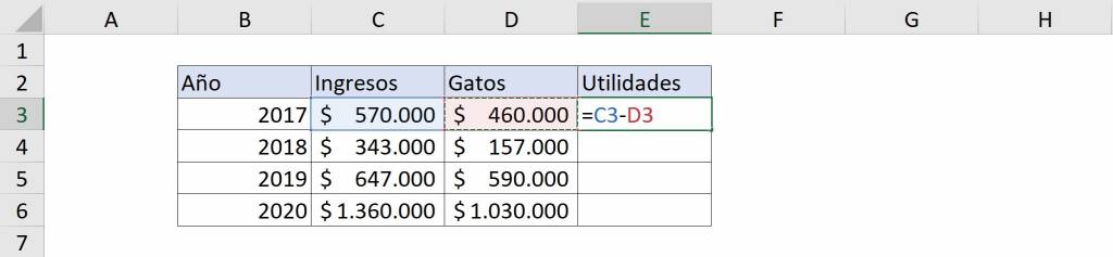 Ejemplo de controlador de relleno en Excel