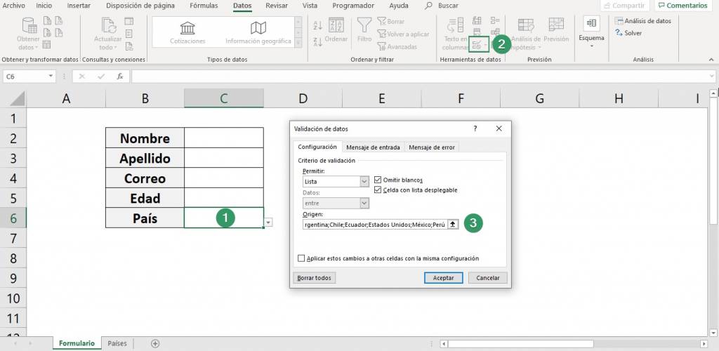 Modify or change a drop-down list in Excel