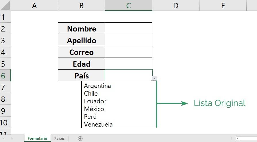 dynamic dropdown list in excel