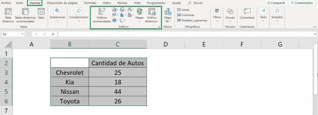 How to make graphs in excel database