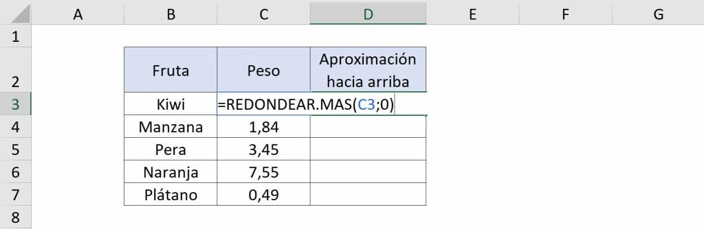 Example ROUND.MAS in Excel syntax  