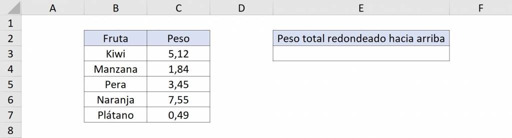 Example of nested functions in ROUND.MAS in Excel