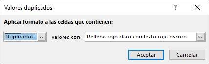 Ejemplos de formatos condicionales