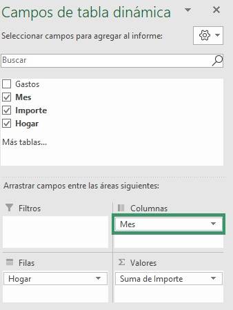 Ejemplo de tabla dinámica de excel