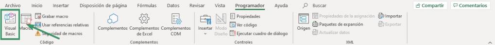 Programar macros en excel con editor de visual basic