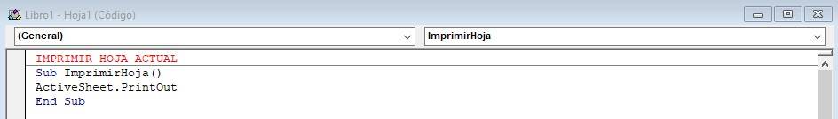 Macro en excel para imprimir una hoja