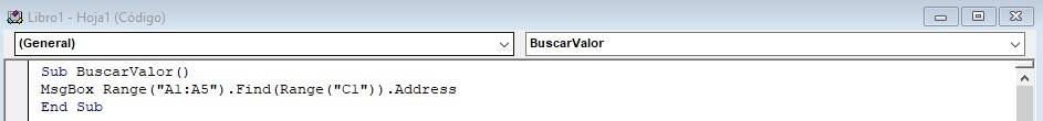 Macro en excel para buscar un valor