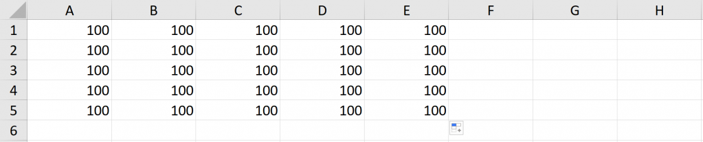 VBA Simple Range Example 5 in Excel