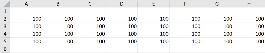 Ejemplo 3 columnas y filas VBA en Excel