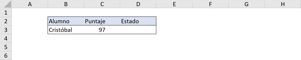 Ejemplo 1 If en VBA Excel