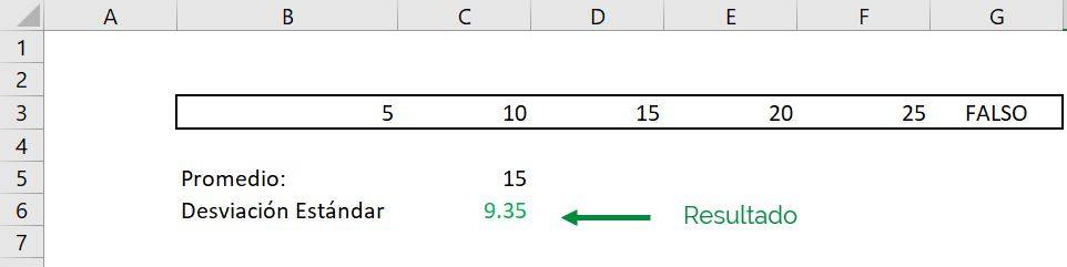 Excel calcular desviación estándar desvest desvest.m desvesta desvestpa ejemplo valor lógico falso