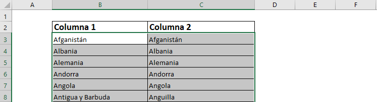 compare two columns in excel compare two cells in excel 