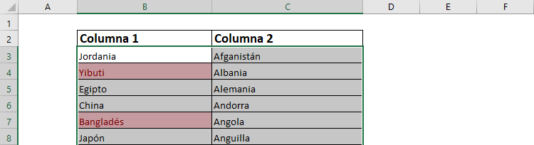 compare columns in excel find differences in excel compare cells in excel