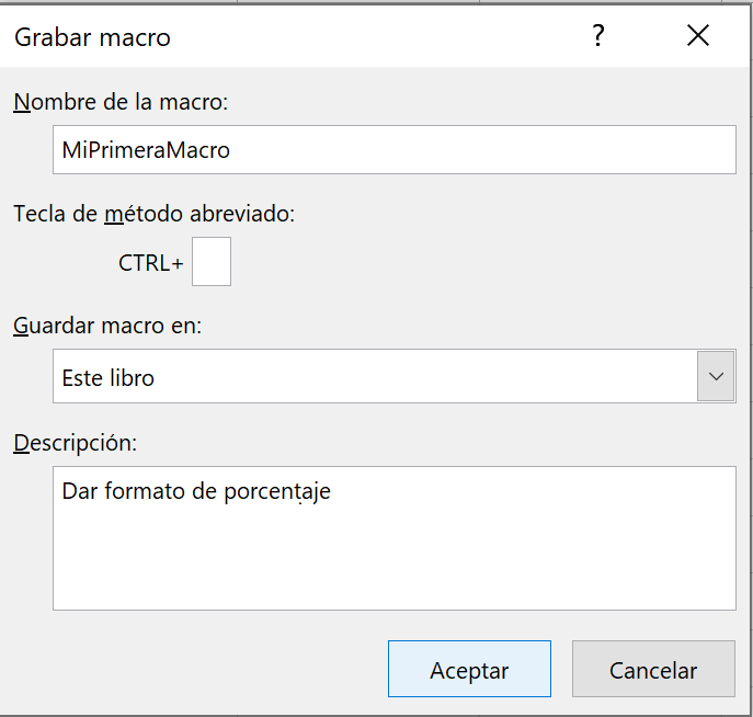 Escribir la descripción de la macro que creamos