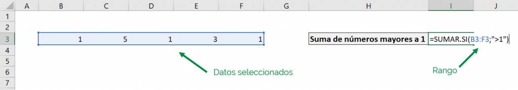 Excel sumar.si sumar si ejemplo rango mayor que