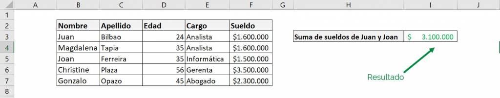 Excel sumar.si sumar si ejemplo signo interrogación comodin wildcard resultado