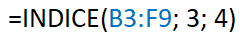 Formula we use for the Excel INDEX function in its array form