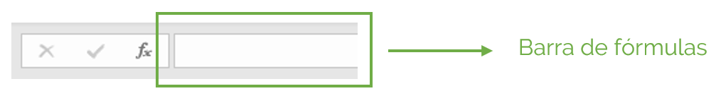 Excel formula bar.