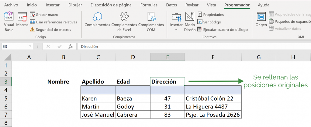 Macro absoluta: ejecutada e incorrecta