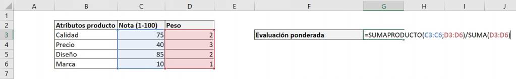 Excel excel calcular promedio ponderado fórmula ejemplos final alternativo