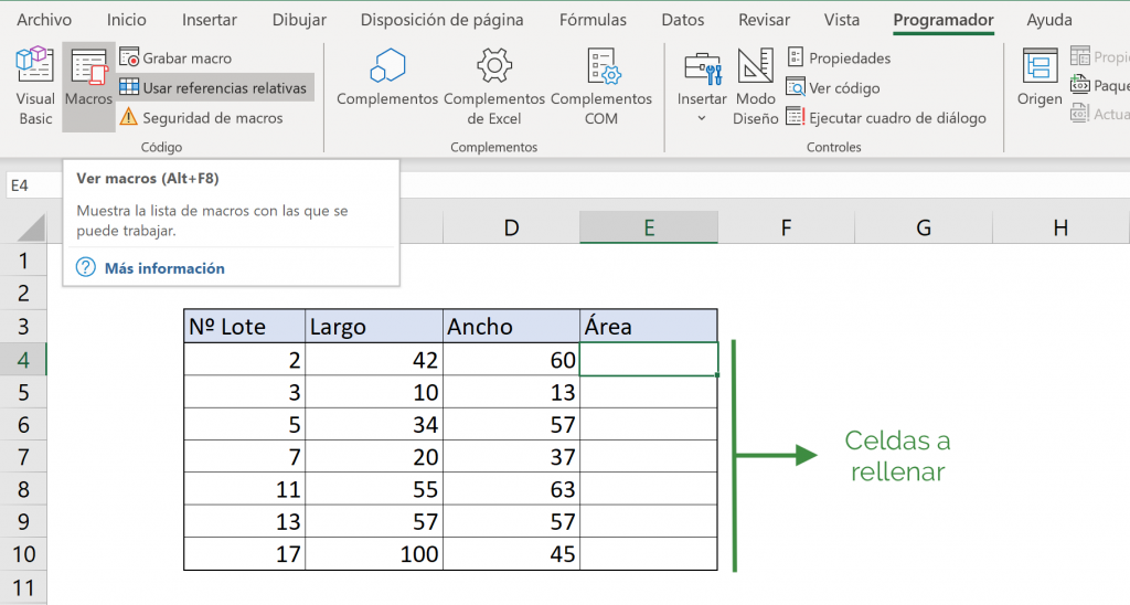 Common error: new table to apply macro