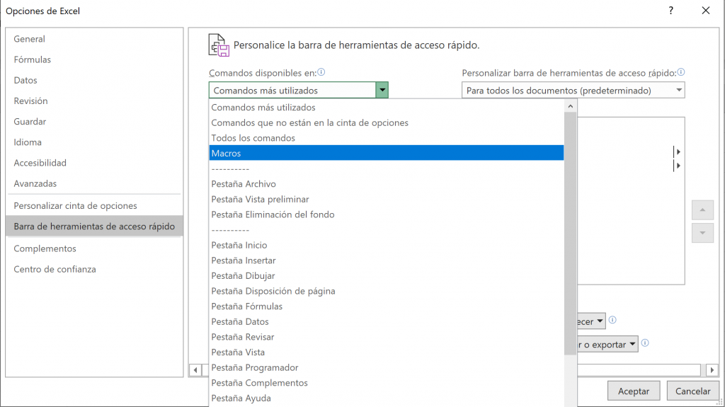 Pin Bar: Choose Macros