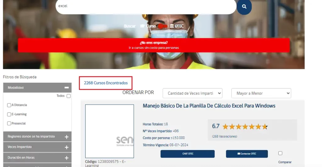 El siguiente paso para conocer los cursos sence 2023