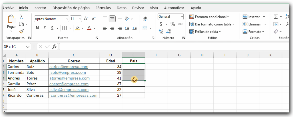 Paso 3 - Ubicar Validación de Datos