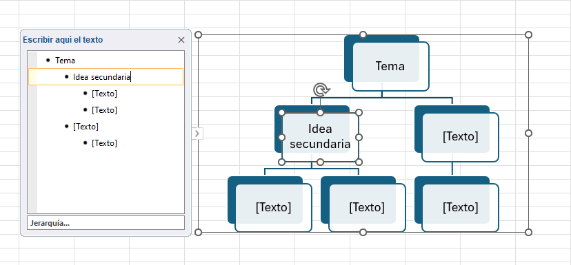 Organización de las ideas en una gráfica de SmartArt