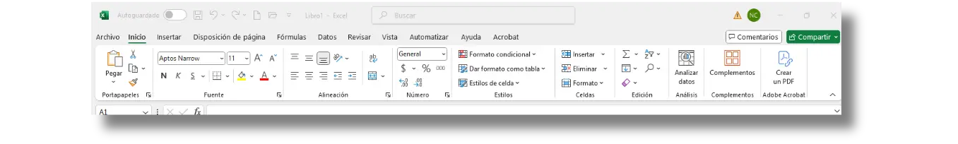 Formato de Celdas - Barra herramientas