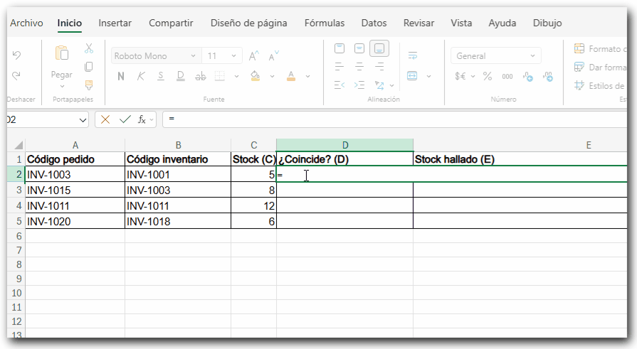 ¿Cómo usar la función BUSCARV para verificar coincidencias entre columnas?