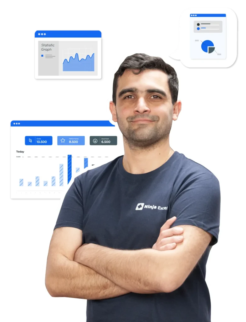 Instructor de Ninja Excel representando cómo el microlearning transforma la capacitación empresarial en resultados medibles y aplicables.