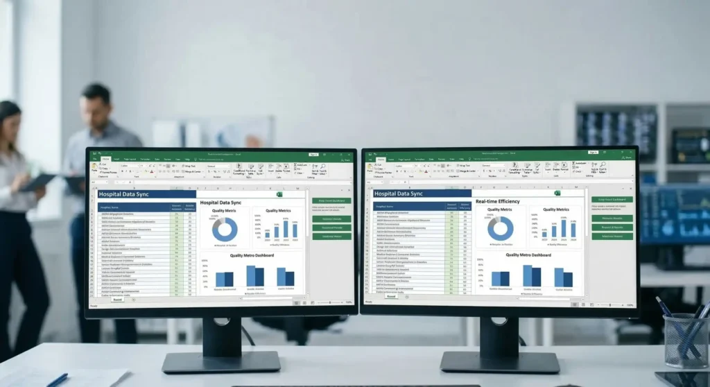 Excel training for healthcare teams managing hospital reporting, staffing data, and operational dashboards