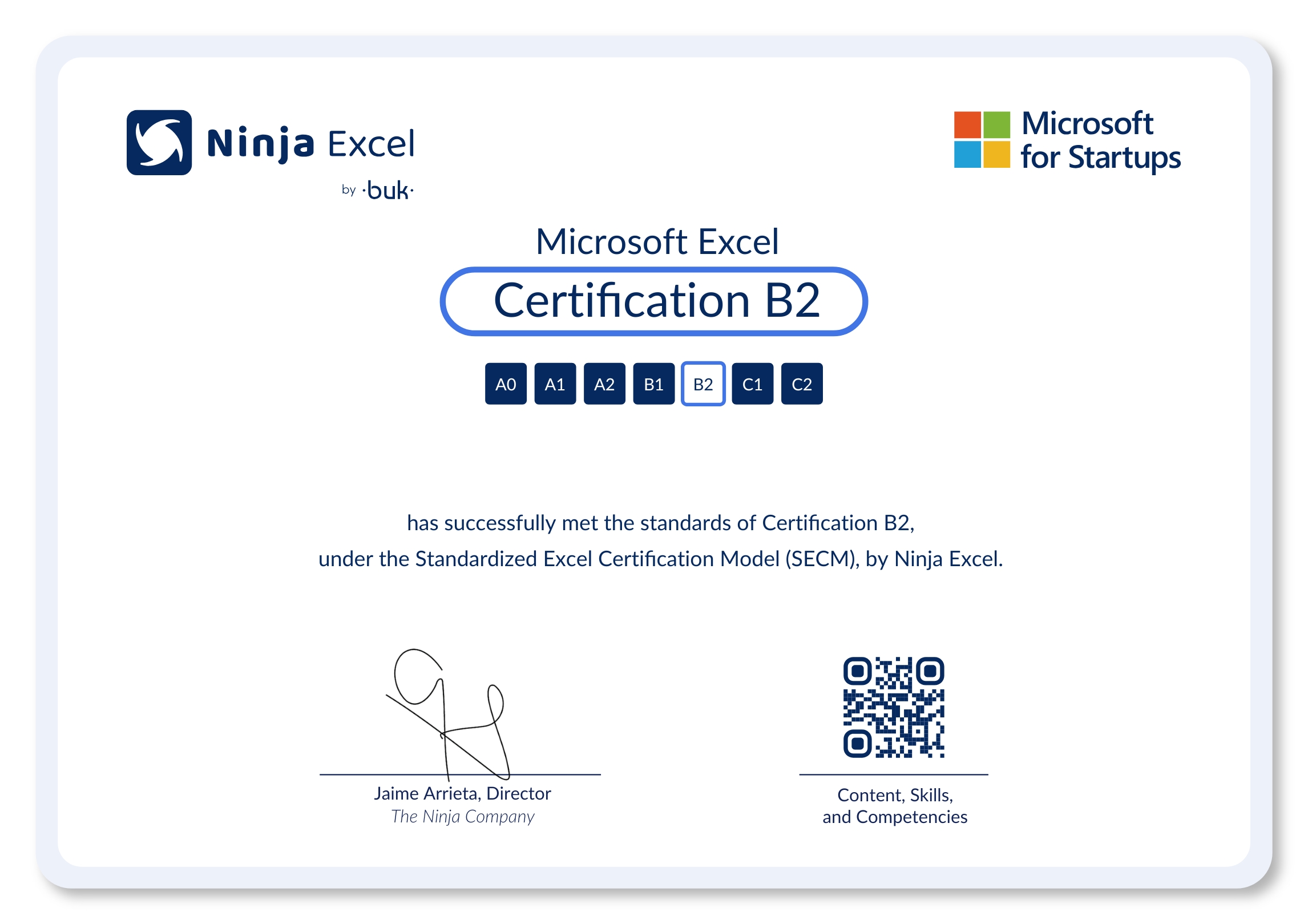 Certification B2