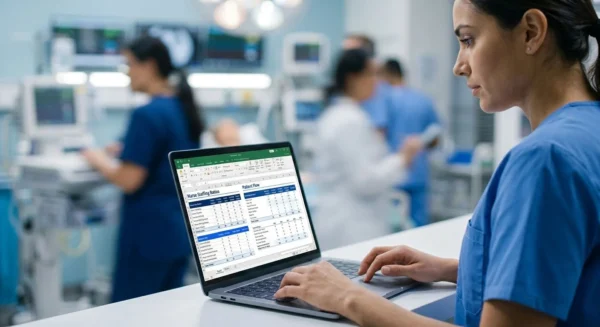 Excel training for healthcare operations teams managing staffing coverage service activity and workload tracking