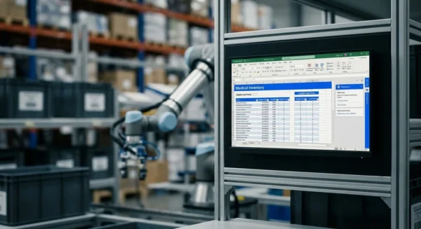 Excel training for healthcare supply chain teams monitoring medical inventory consumption and stock level reporting