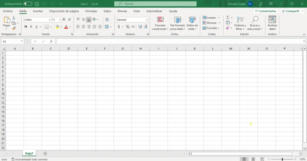 Primeros pasos en Microsoft Excel