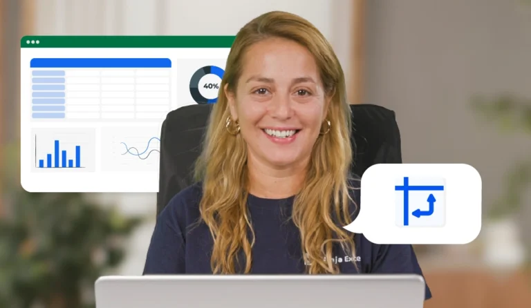 Instructora de Ninja Excel presentando los módulos de los Cursos de Excel para equipos de Ventas y Marketing, incluyendo tablas dinámicas y análisis de datos.